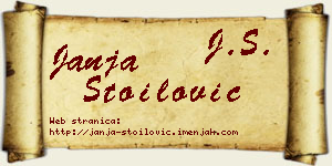 Janja Stoilović vizit kartica